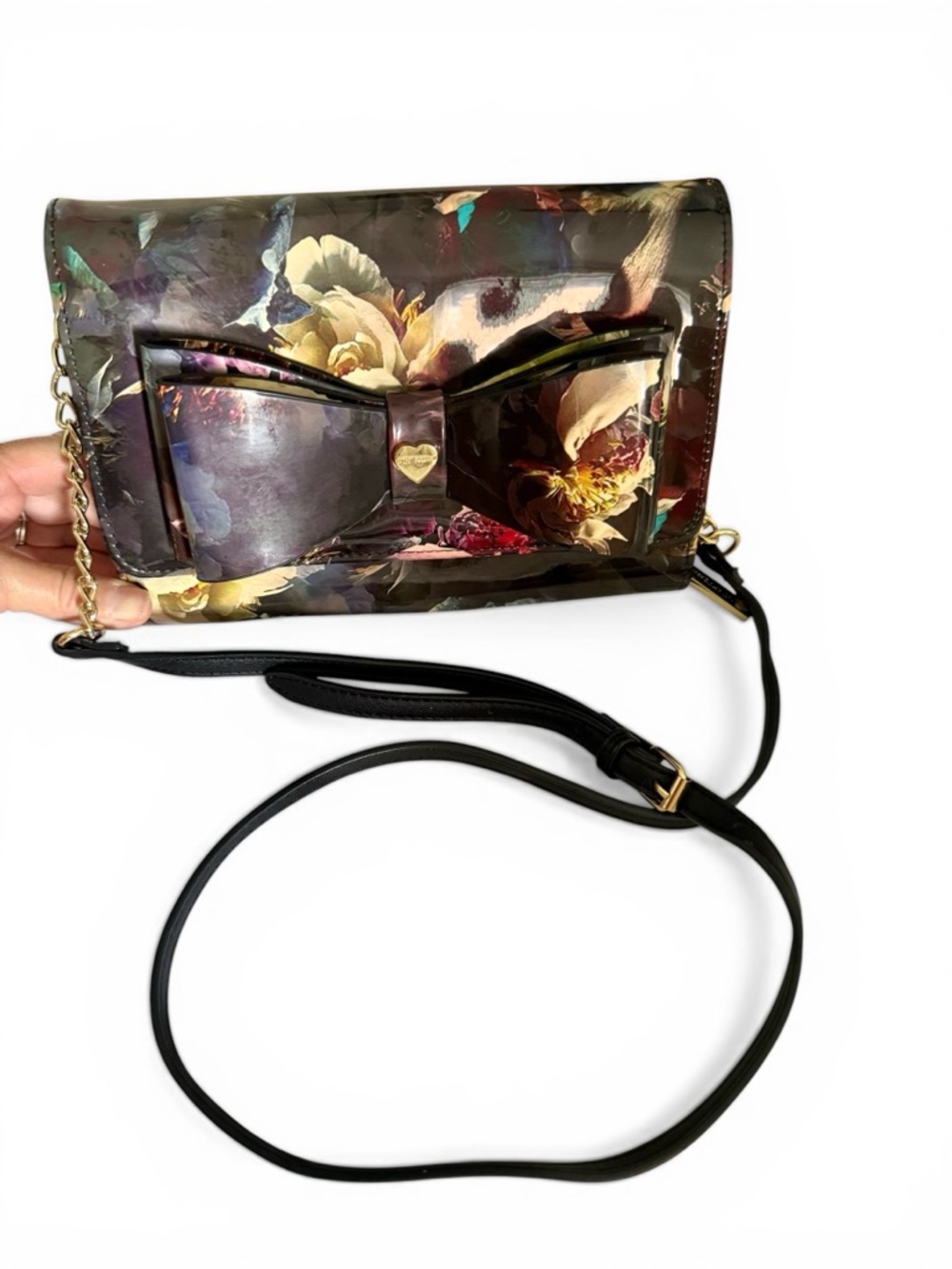 5 for $25!! Betsey Johnson XODANI Floral Bow Crossbody Wallet Clutch Multicolor